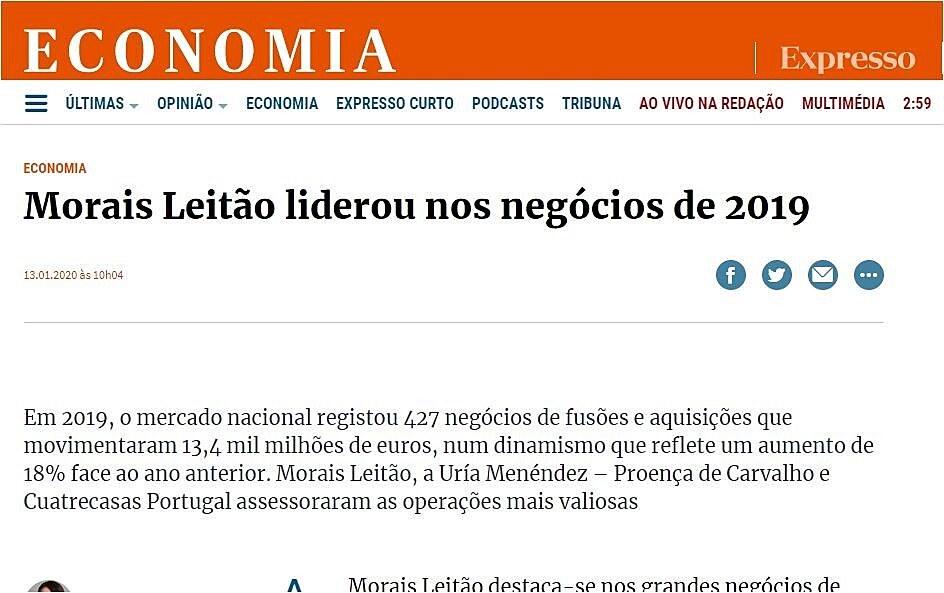 Morais Leito liderou nos negcios de 2019